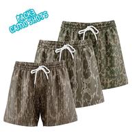Pack 3 Camo Mesh Shorts - Lightweight, Breathable, 5-Inch Inseam, Moisture-Wicking, Suitable for Men, Versatile Outdoor Wear-...