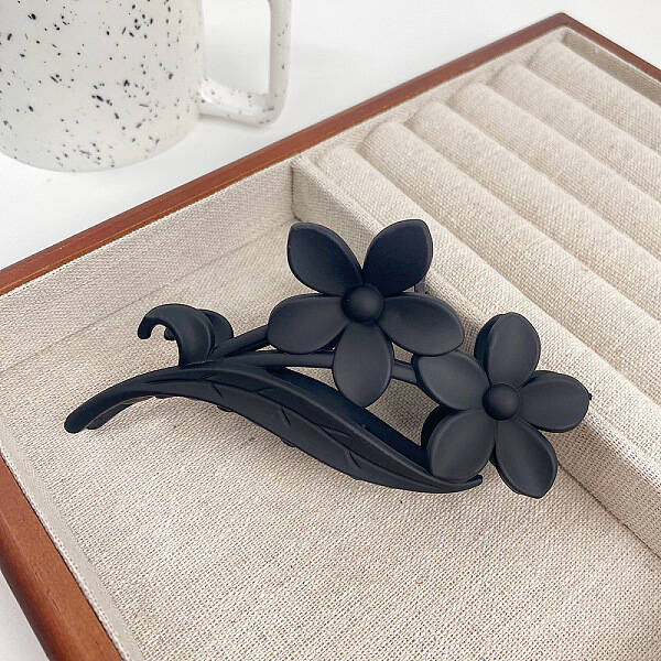 Flower Plastic Large Claw Hair Clips