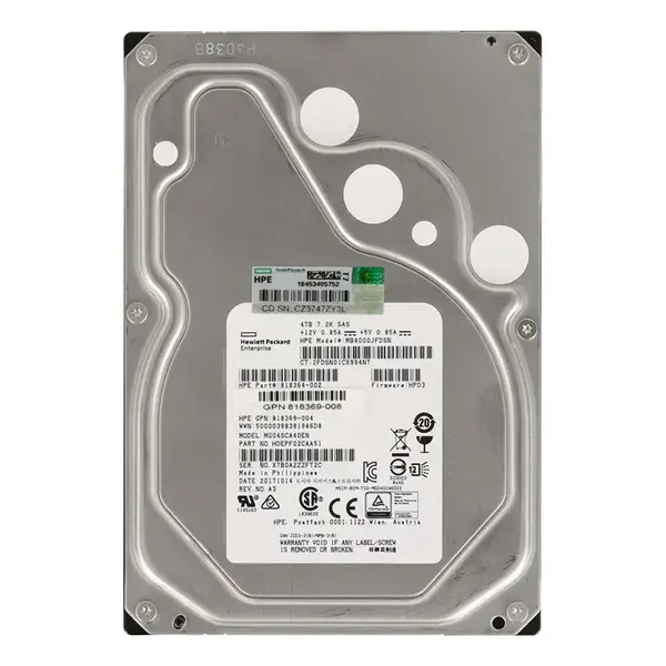 818364-002 HP 4TB 12Gb/s SAS 7200 3.5-Inch Hard Drive