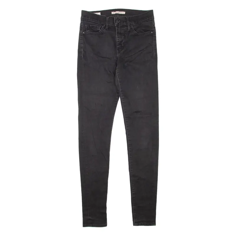 LEVI'S 310 Shaping BIG E Womens Jeans Black Slim Skinny W27 L32