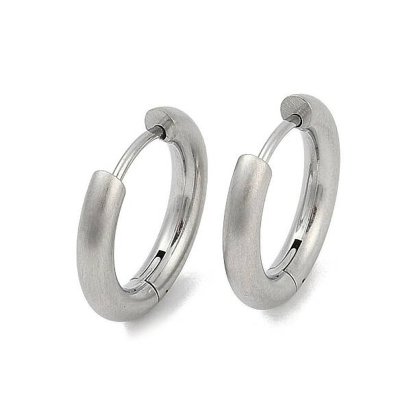 Tarnish Resistant Frosted 304 Stainless Steel Huggie Hoop Earrings for Women