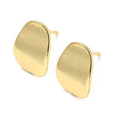 Rack Plating Brass Oval Stud Earrings for Women
