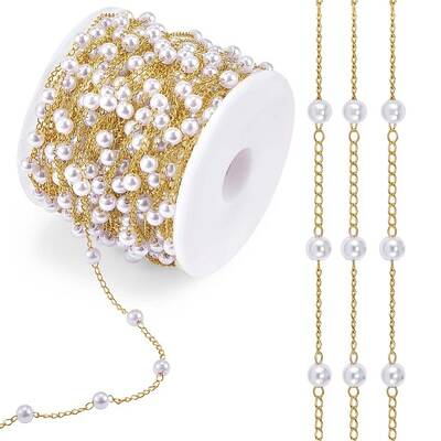 Plastic Pearl Beaded Chain