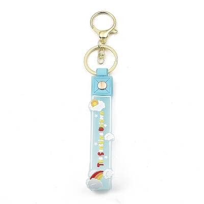 Cloud PVC Rope Keychains