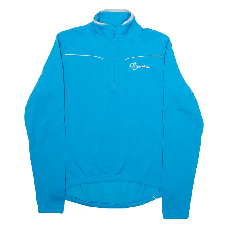 CROSSWAVE Cycling Mens Jersey Blue Long Sleeve 1/2 Zip M