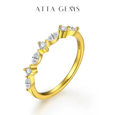 Marquise band D/VVS1 Color Round Excellent Cut Synthetic Moissanite Ring for Girls Engegament Wedding Band R094