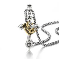 Gothic Style Men's and Women's Cross Personalized Fashion Punk Necklace, Metallic Temperament, Party Gift