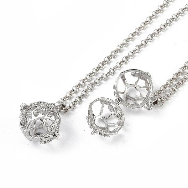 Brass with Rhinestone Pendant Necklaces