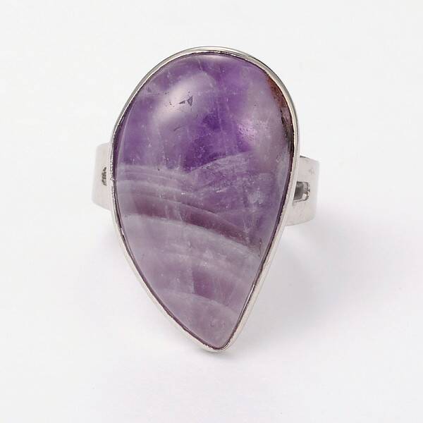 Adjustable Gemstone Brass Rings