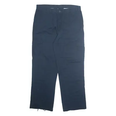 DICKIES Cargo Mens Trousers Blue Regular Straight W36 L31