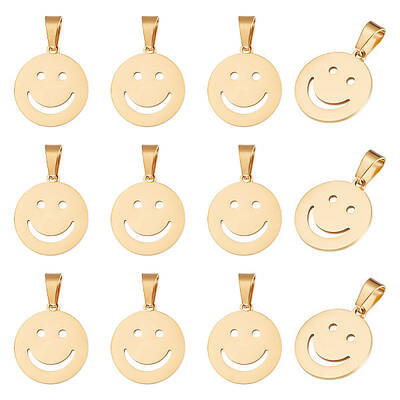 16Pcs Ion Plating(IP) 304 Stainless Steel Pendants