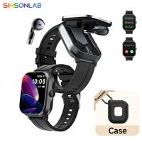 SIMSONLAB 2.01 Inch Smart Watch with Silicone Case, Fashionable Wearable Device for Men & Women, Support BT Calling and NFC F...