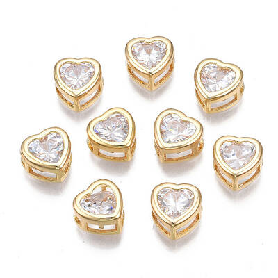 Brass Clear Cubic Zirconia Multi-Strand Links