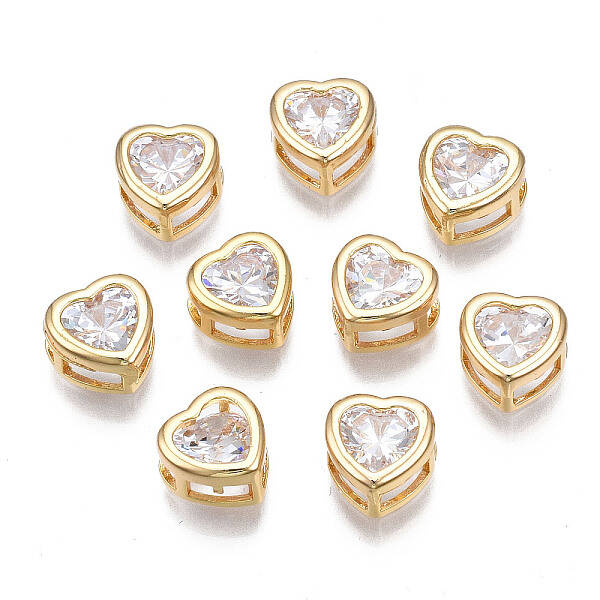 Brass Clear Cubic Zirconia Multi-Strand Links
