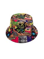 Retro Nostalgic 80s 90s Hip-hop Graffiti Tape Pattern Bucket Hat, Street Style Letter Graphic Bucket Hat, Fashion Accessories...