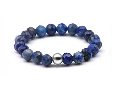 Agato Lapis Lazuli Bead Ring POL-R02 - Circuit: 57 mm