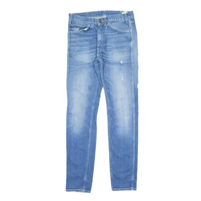 LEVI'S Big E 605 Distressed Jeans Blue Denim Slim Skinny Stone Wash Mens W30 L32