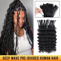 YGwigs Pre-Divided Deep Wave Water Wave Loose Wave Bulk Human Hair For Braiding Easy Split Boho Braids - Cambodia Virgin Hair...