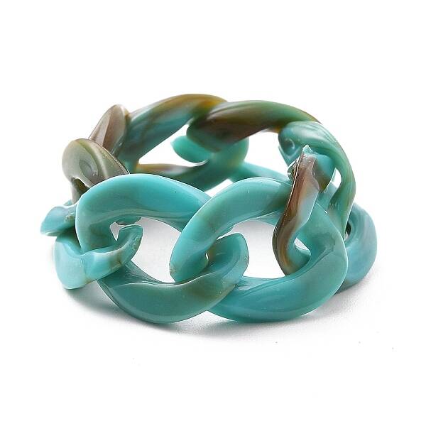 Acrylic Curb Chains Finger Rings