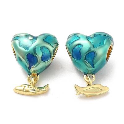 Rack Plating Brass European Dangle Charms