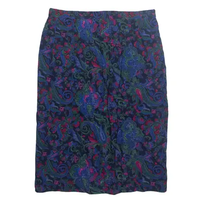 MARKWALD Womens Pencil Skirt Blue Knee Length Paisley UK 16