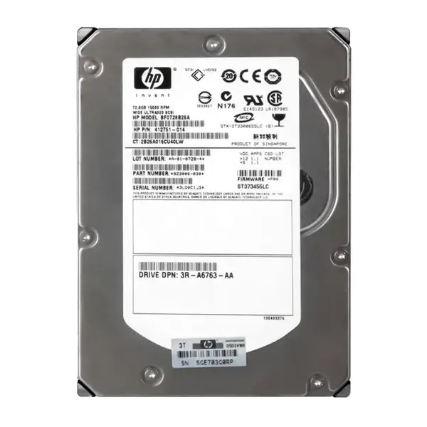 BF0728B26A-CS3 HP 73GB 15000RPM Ultra 320 SCSI 3.5-Inch 8MB Cache Hot Swap Hard Drive