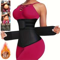 Women's Waist Trainer Belt, 1 Count Adjustable Sports Waist Cincher with Adjustable Straps, Airslim Waistband, Sweat-activate...