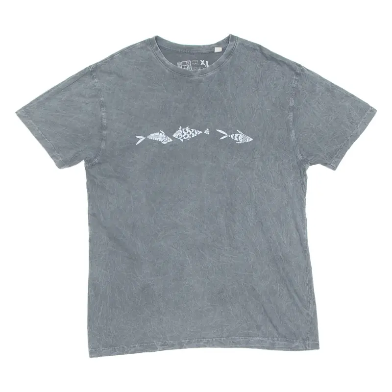 Fish Mens T-Shirt Grey XL