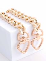 Heart Shaped Bag Chain Extender, Fashionable Bag Strap Extender for Women's Handbag, Trendy All-match & Exquisite Bag Accesso...