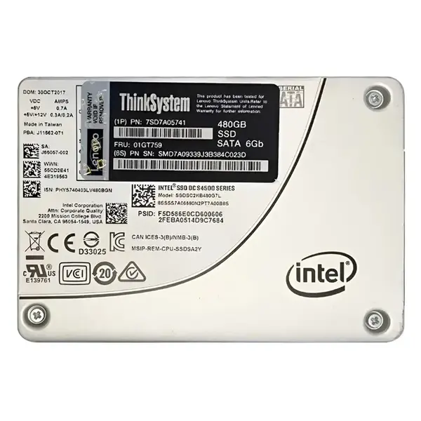 7SD7A05741 Lenovo 480GB Triple-Level Cell SATA 6Gb/s Hot-Swappable 2.5-Inch Solid State Drive for ThinkSystem