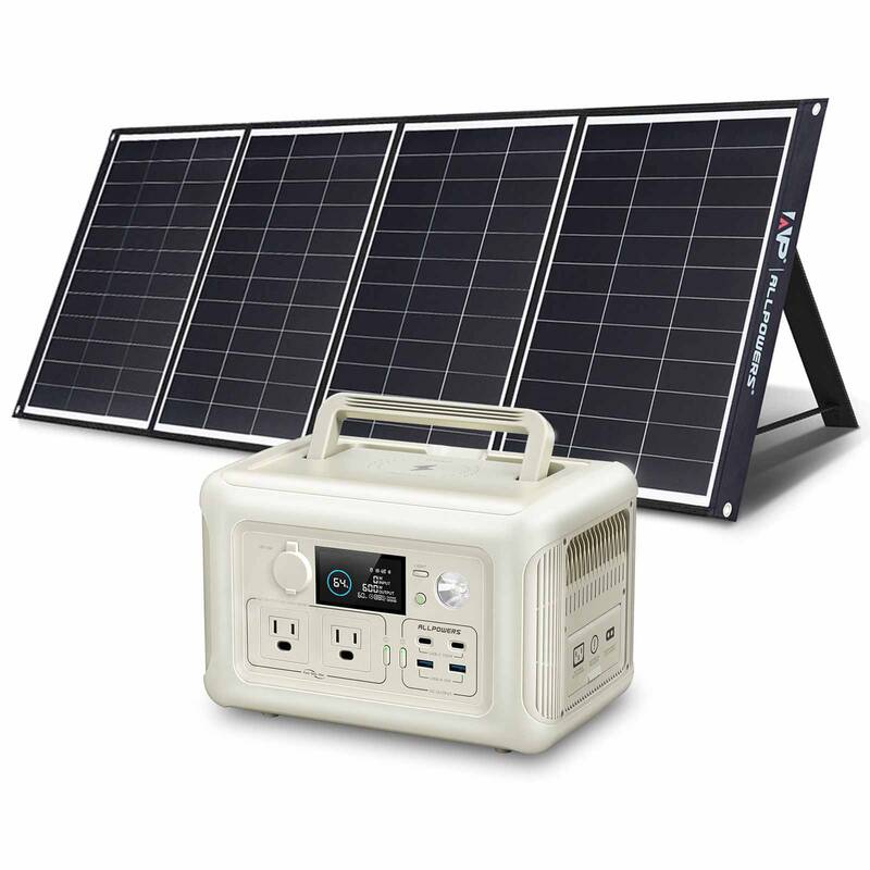 ALLPOWERS 600W Solar Generator (R600 + SP035 200W Solar Panel)