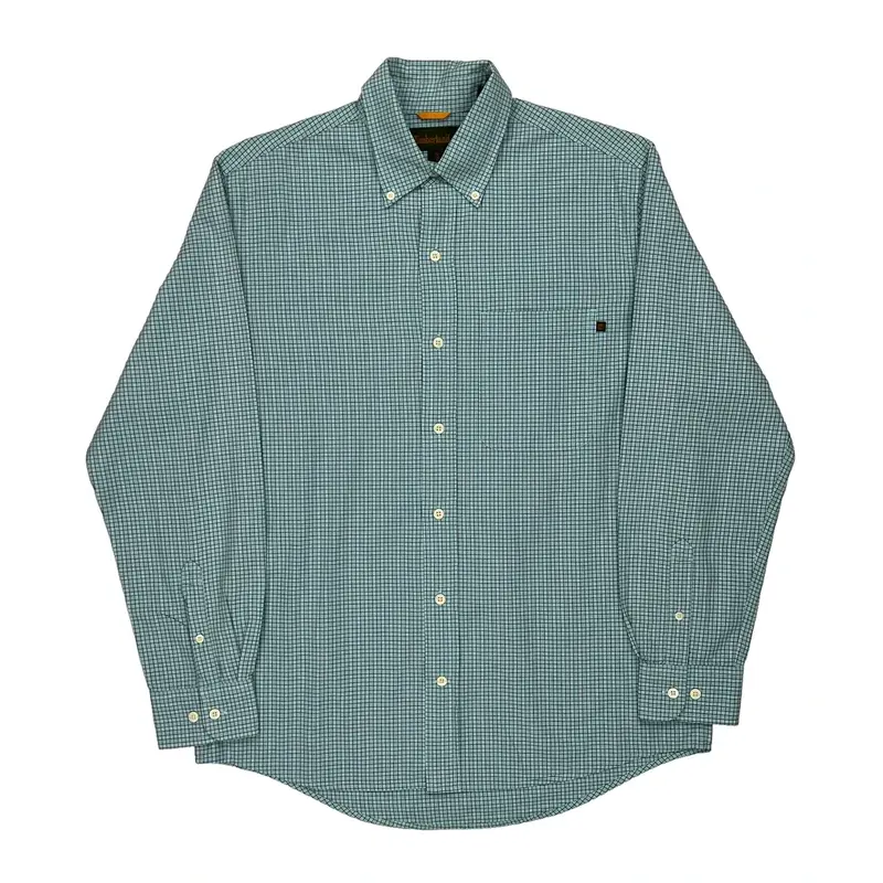 Timberland Checked Shirt - Small Blue Cotton