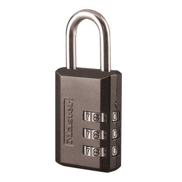 Master Lock Combination Padlock Personal Resettable, 3 Number Dial, Body Width: 1-3/16 (30Mm), Shackle Length: 7/8 (22Mm), ...