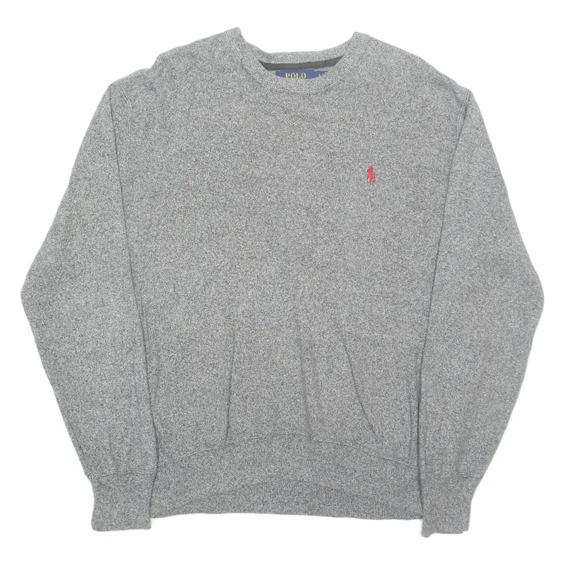POLO RALPH LAUREN Mens Jumper Grey Tight Knit S