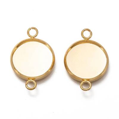 304 Stainless Steel Cabochon Connector Settings