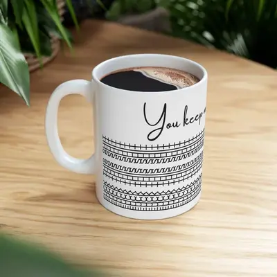 You Keep Me Sane Coffee Mug, Gift for Work Bestie, Funny Coffee Mug, Unique Gift Idea, Modern Coffee Lover Gift