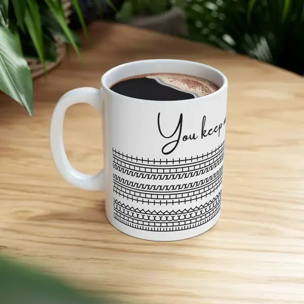 You Keep Me Sane Coffee Mug, Gift for Work Bestie, Funny Coffee Mug, Unique Gift Idea, Modern Coffee Lover Gift