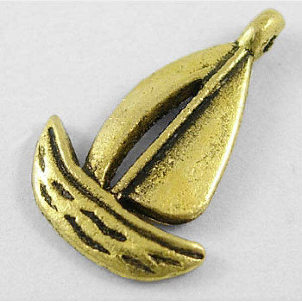 Tibetan Style Alloy Sailing Boat Pendants
