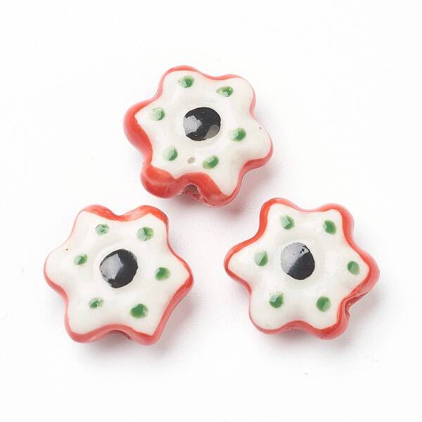 Handmade Porcelain Flower Beads