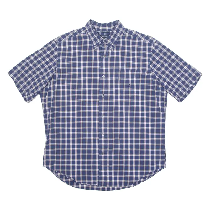 NAUTICA Mens Shirt Blue Check L