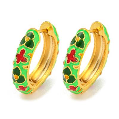 Rack Plating Brass Hoop Earrings
