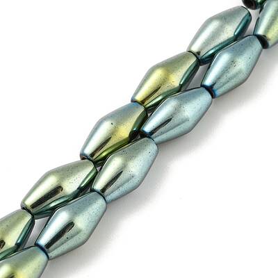 Electroplated Synthetic Magnetic Hematite Beads Strands