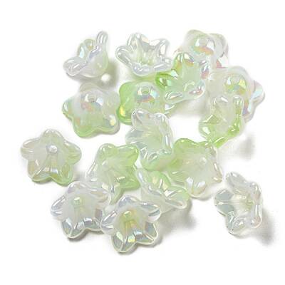 Iridescent Acrylic Bead Caps