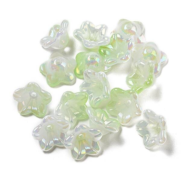 Iridescent Acrylic Bead Caps