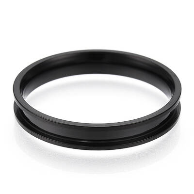 201 Stainless Steel Grooved Finger Ring Settings