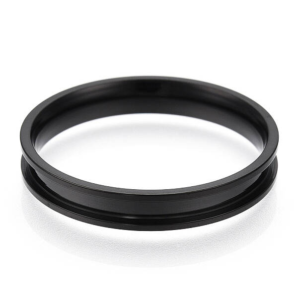 201 Stainless Steel Grooved Finger Ring Settings