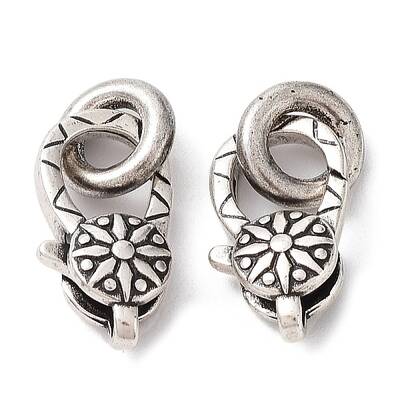 Rack Plating Brass Lobster Claw Clasp with Jump Rings