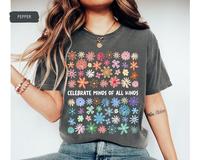 Comfort Colors Celebrate Minds of All Kinds Shirt, Mental Health Awareness Shirt, Teacher Appreciation,  Relaxed Fit, Casual ...