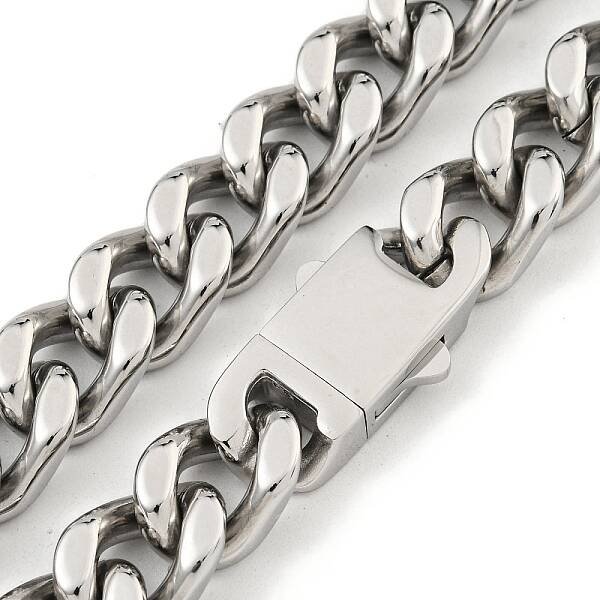 Non-Tarnish 201 Stainless Steel Cuban Link Chain Necklaces for Women and Men