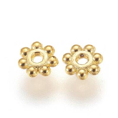 Alloy Daisy Spacer Beads